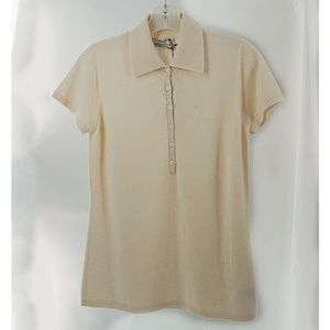 Corte di Kel All Handmade, 2-Ply Cashmere – Button Women's Sweater Blouse